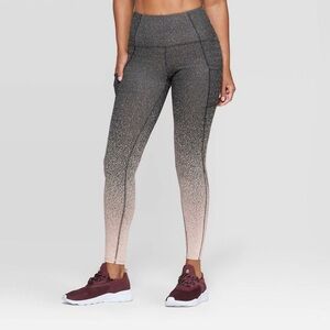 C9 Champion Gradient Black and Pink Women's High Waisted Leggings w/ Pockets
